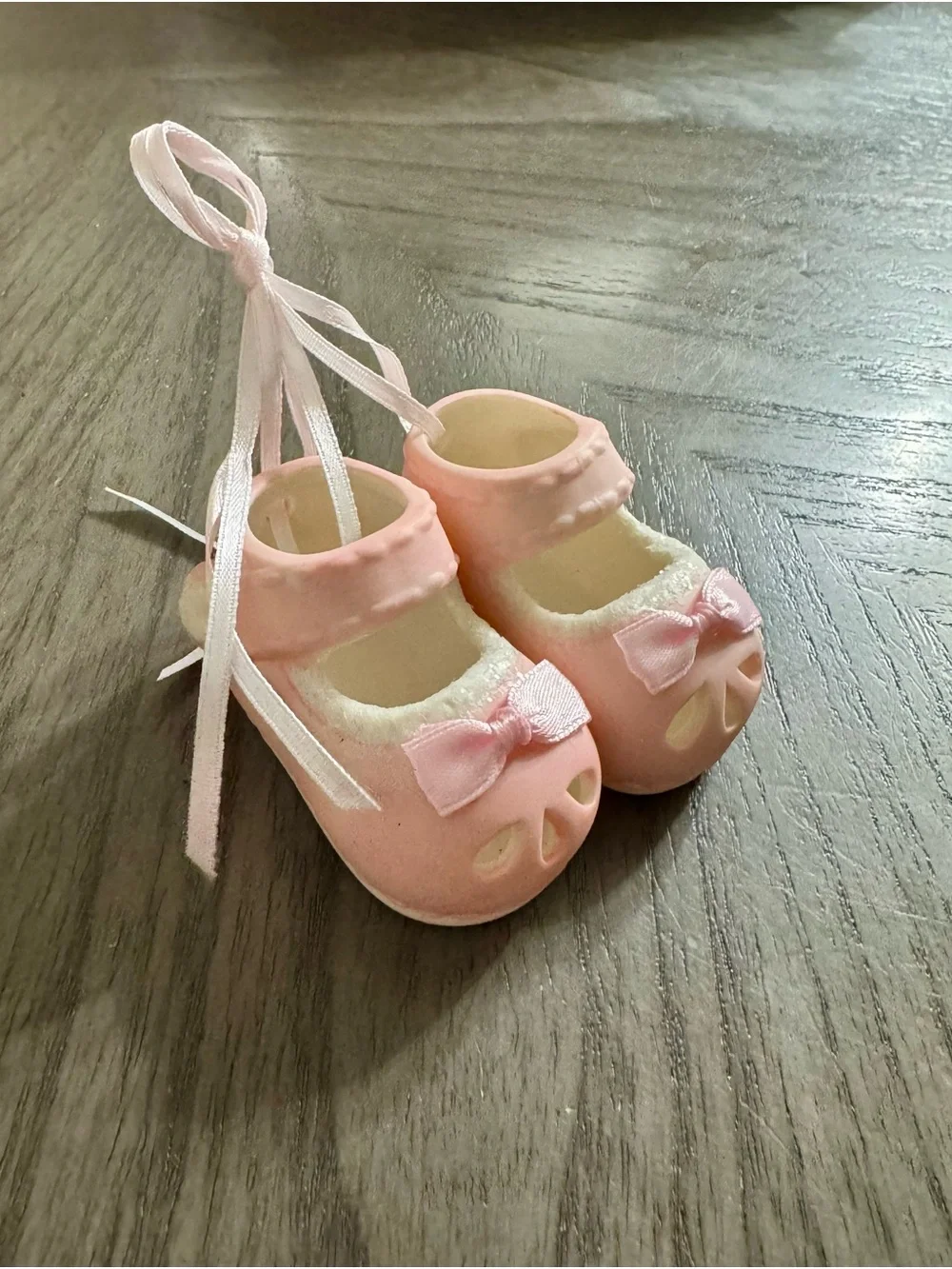 Ceramic Baby Shoes Keepsake Ornament